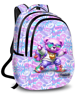 תיק גב לבית ספר – 3 תאים, גב מרופד / דובי לבבות קונים רק באטרקציה מהיבואן לצרכן