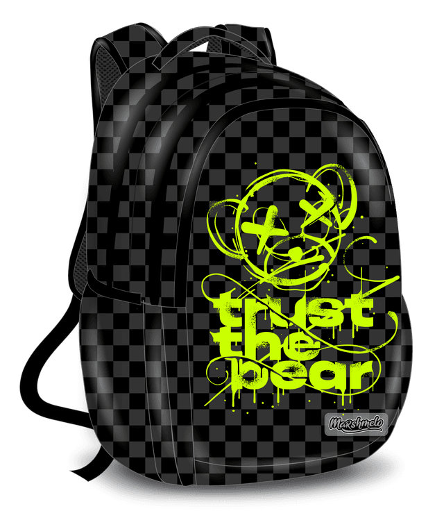 תיק גב לבית ספר 3 תאים, גב מרופד -“Trust the plan” קונים רק באטרקציה מהיבואן לצרכן