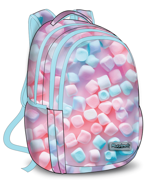 תיק גב לבית ספר – 3 תאים, גב מרופד / מרשמלו פסטל קונים רק באטרקציה מהיבואן לצרכן