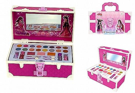 סט איפור מזוודה ורודה 27 חלקים עם מראה ,באישור משרד הבריאות! קונים רק באטרקציה מהיבואן לצרכן