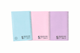 מחברת ספירלה גדולה 5 נושאים חשבון בגודל A4 צבעי פסטל קונים רק באטרקציה מהיבואן לצרכן