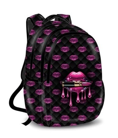 תיק גב לבית ספר – 3 תאים, גב מרופד / שפתיים ליפסטיק קונים רק באטרקציה מהיבואן לצרכן