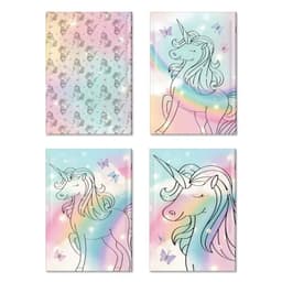 חבילה 5 מחברות 40 דף, 10 שורות A5 - חד קרן קונים רק באטרקציה מהיבואן לצרכן