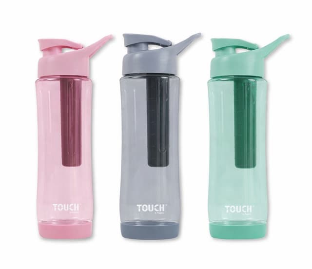 בקבוק שתייה TOUCH עם קרחון פנימי במגוון צבעים כ - 650 מ"ל קונים רק באטרקציה מהיבואן לצרכן