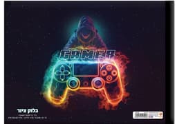 בלוק ציור קטן 1/8 גיליון עבה 240 גרם דגם גיימינג קונים רק באטרקציה מהיבואן לצרכן