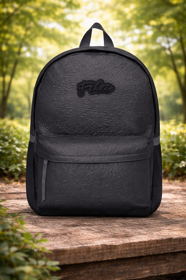 תיק גב FILA בעל 2 תאים שחור מחוספס קונים רק באטרקציה מהיבואן לצרכן