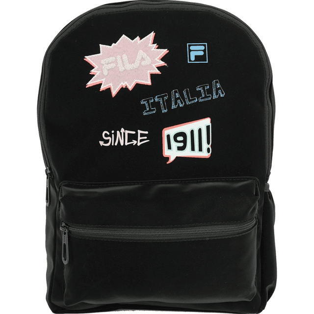 תיק גב FILA בעל 2 תאים מעוצב עם איורים צבע שחור קונים רק באטרקציה מהיבואן לצרכן