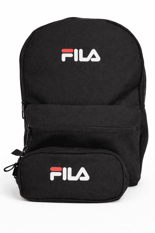 תיק גב FILA בעל 2 תאים וקלמר צבע שחור קונים רק באטרקציה מהיבואן לצרכן
