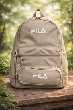 תיק גב FILA בעל 2 תאים וקלמר 2 תאים צבע מוקה קונים רק באטרקציה מהיבואן לצרכן