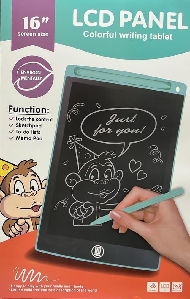 לוח כתיבה וציור מחיק צבעוני 16 אינץ' – יצירה ללא נייר קונים רק באטרקציה מהיבואן לצרכן