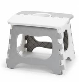 שרפרף פלסטיק אפור לבן מתקפל 26X20X22 ס"מ – חזק ופרקטי קונים רק באטרקציה מהיבואן לצרכן