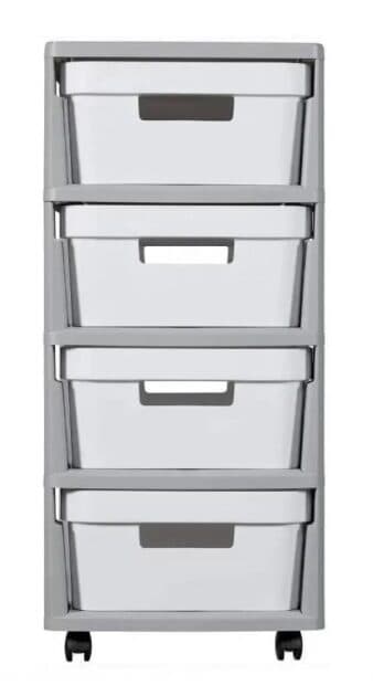 שידת אחסון ניידת 4 מגירות 30x36x69 ס"מ – סדר בבית קונים רק באטרקציה מהיבואן לצרכן