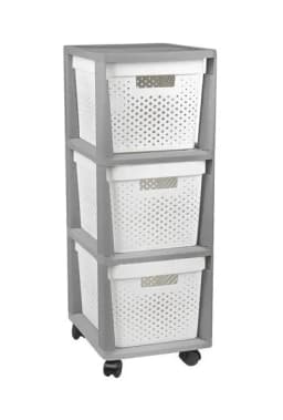 עגלת אחסון 3 סלסלות על גלגלים – ניידת ונוחה קונים רק באטרקציה מהיבואן לצרכן