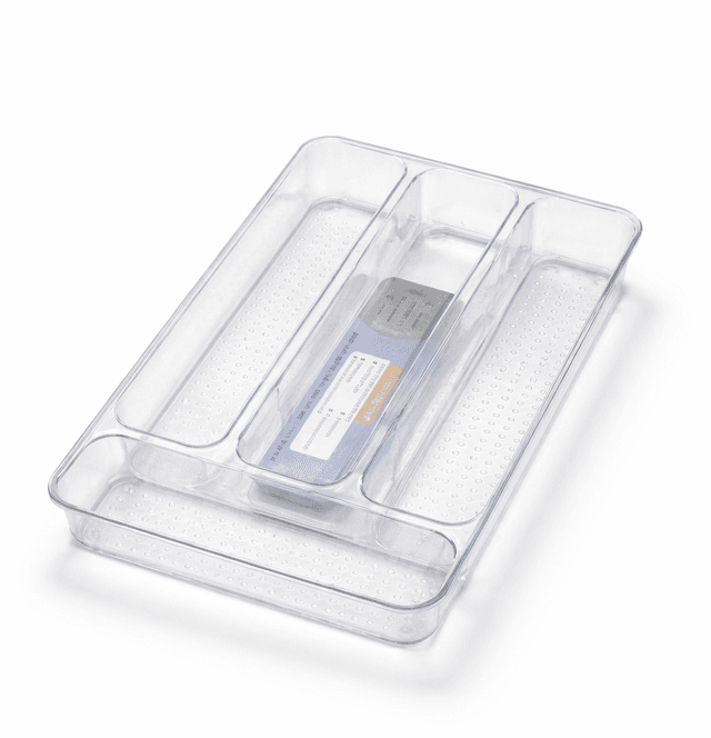 ארגונית שקופה למגירה 4 תאים – סדר וארגון בקלי קלות קונים רק באטרקציה מהיבואן לצרכן