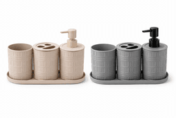 סט אביזרי אמבטיה 4 חלקים – עיצוב מודרני וסדר מושלם קונים רק באטרקציה מהיבואן לצרכן