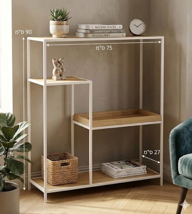 מעמד מדפים לבן מרובה מפלסים – אחסון חכם ושדרוג לבית קונים רק באטרקציה מהיבואן לצרכן