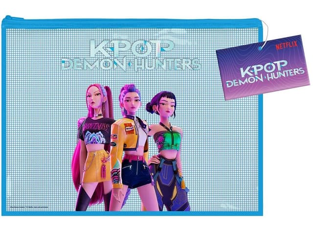 תיקיית רשת קיי פופ עם רוכסן 34×24 ס״מ KPOP קונים רק באטרקציה מהיבואן לצרכן