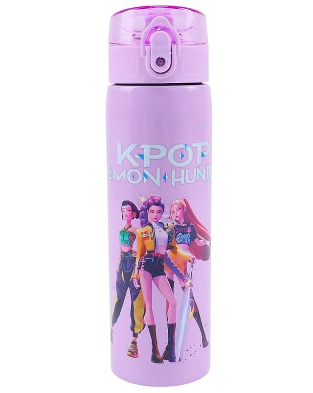בקבוק שתייה נירוסטה לילדים קיי פופ 600 מ״ל KPOP קונים רק באטרקציה מהיבואן לצרכן