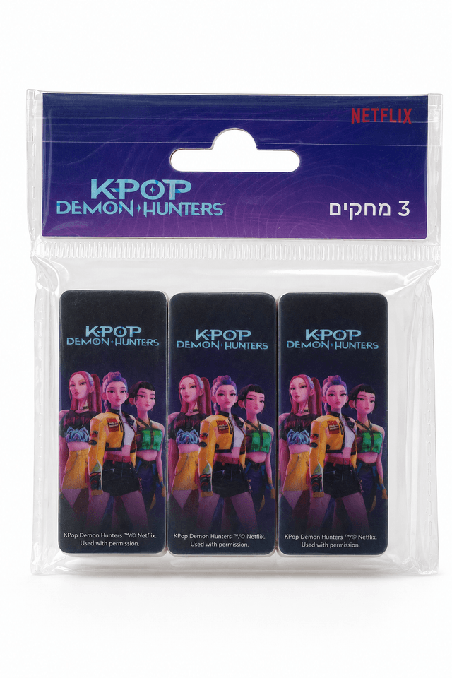 סט 3 מחקים קיי-פופ KPop קונים רק באטרקציה מהיבואן לצרכן