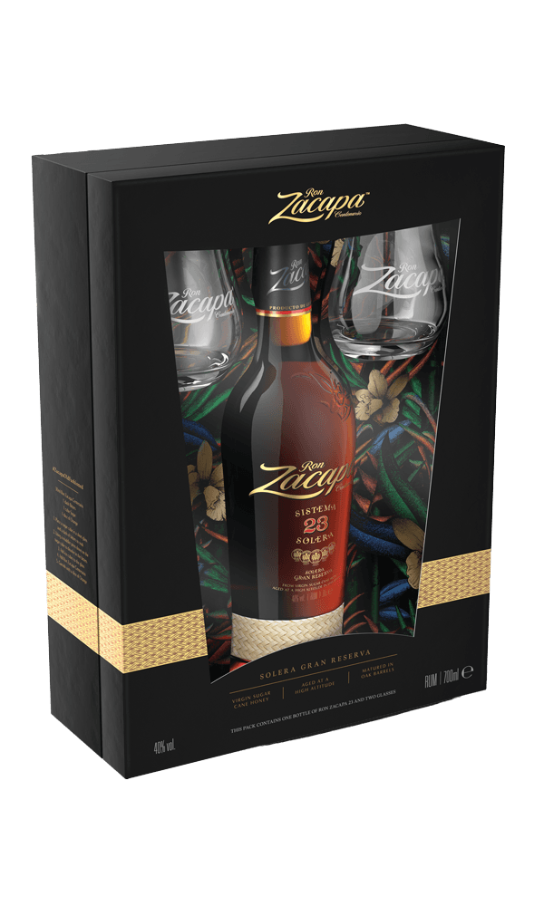 מארז רום זקאפה 23 700 מ"ל + 2 כוסות | בנא משקאות