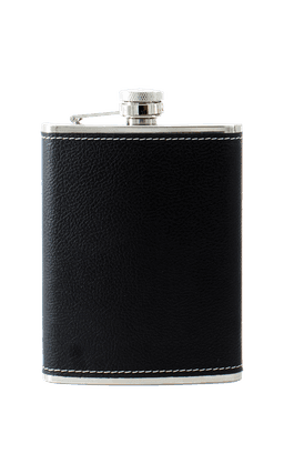 פלאסק כיסוי עור שחור | בנא משקאות