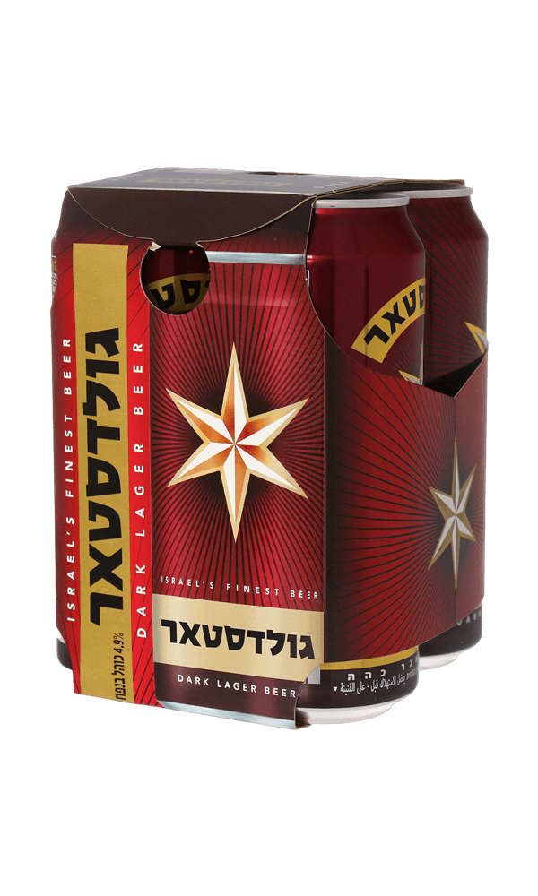 גולדסטאר פחיות 500*4 מ"ל