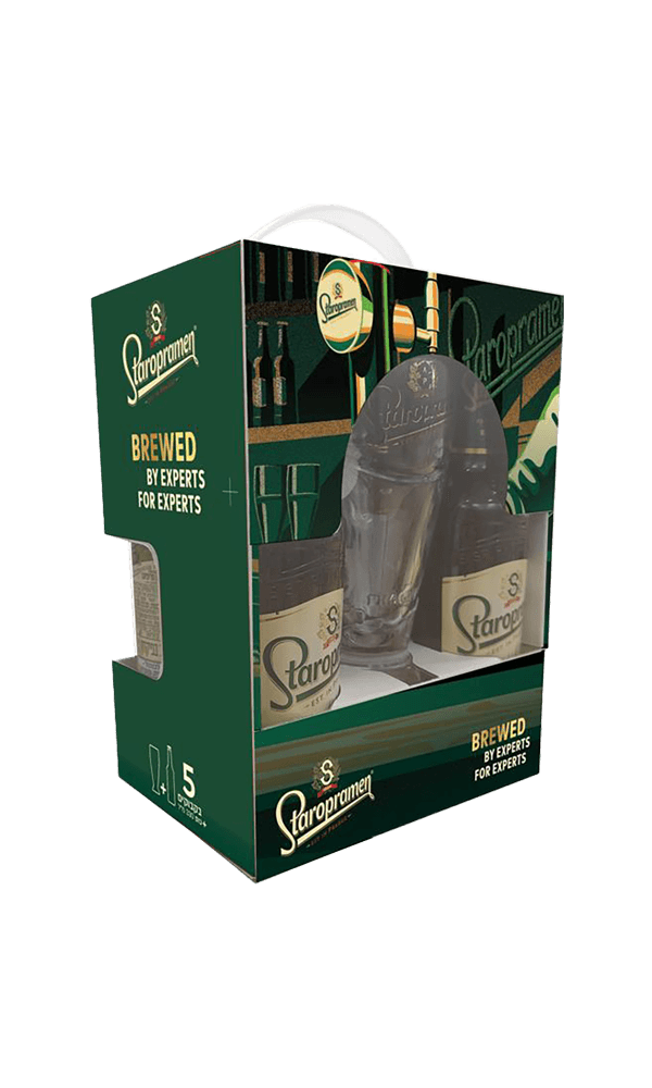 בירה סטארופרמן בקבוק 330מ"ל  +5כוס