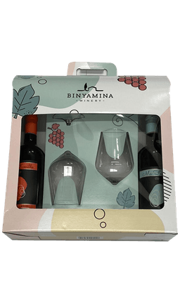 מארז בנימינה מה פאמי + 2 כוסות | בנא משקאות