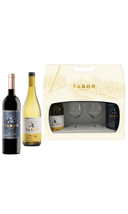 מארז יינות תבור + כוסות | בנא משקאות