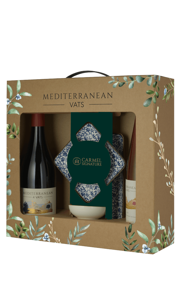 מארז יינות 4 וואטס אדום ו-2 וואטס לבן + סט צלוחיות | בנא משקאות