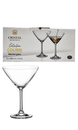 סט 6 כוסות קריסטל בוהמיה מרטיני