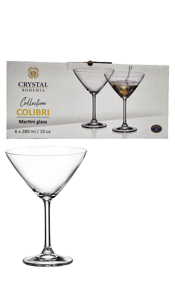 סט 6 כוסות קריסטל בוהמיה מרטיני