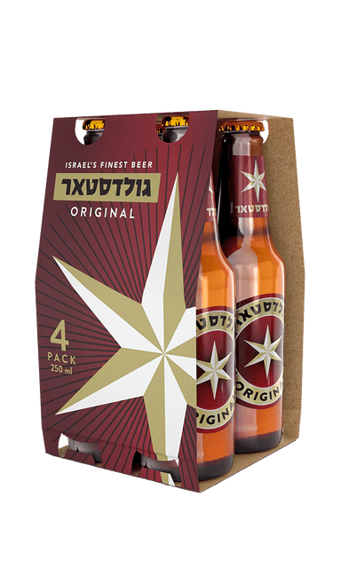 רביעייה בירה גולדסטאר 250 מ"ל
