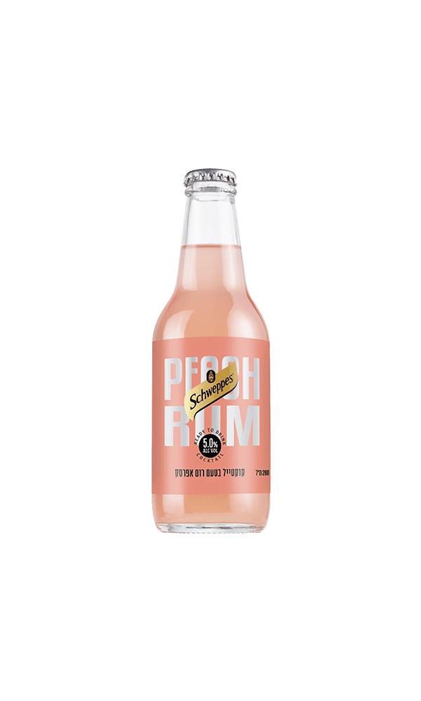 שוופס קוקטייל בטעם רום אפרסק 280 מ"ל