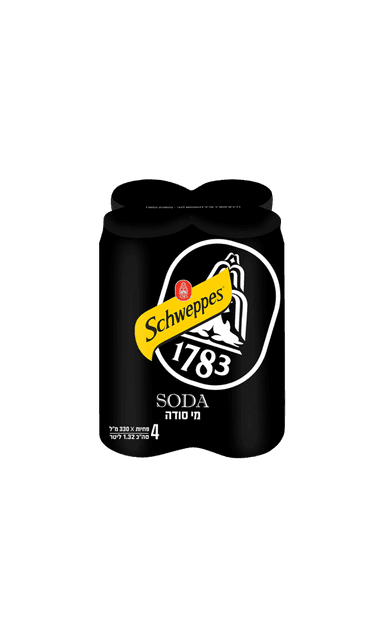 רביעייה שוופס סודה פחית 330 מ"ל