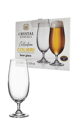 סט 6 כוסות קריסטל בוהמיה בירה