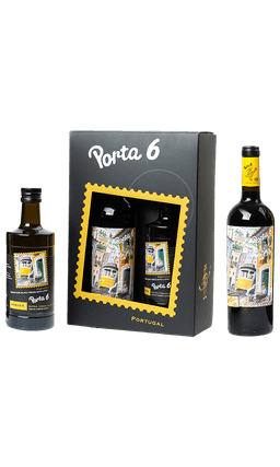 מארז יין פורטה 6 אדום +בקבוק שמן זית פורטה 500 מ"ל