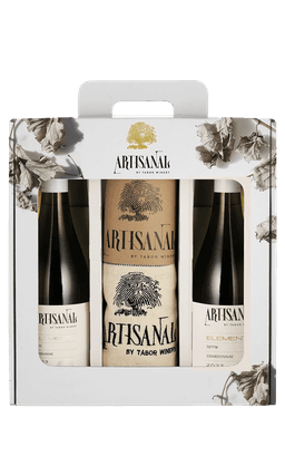 מארז יין תבור ארטיזנל אלמנטס 2 לבנים + שמיכת פיקניק