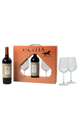 מארז יין פינקה לה סליה בקבוק + 2 כוסות יין