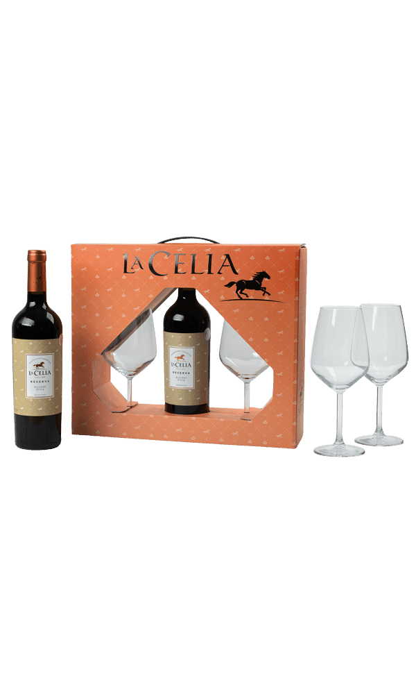 מארז יין פינקה לה סליה בקבוק + 2 כוסות יין