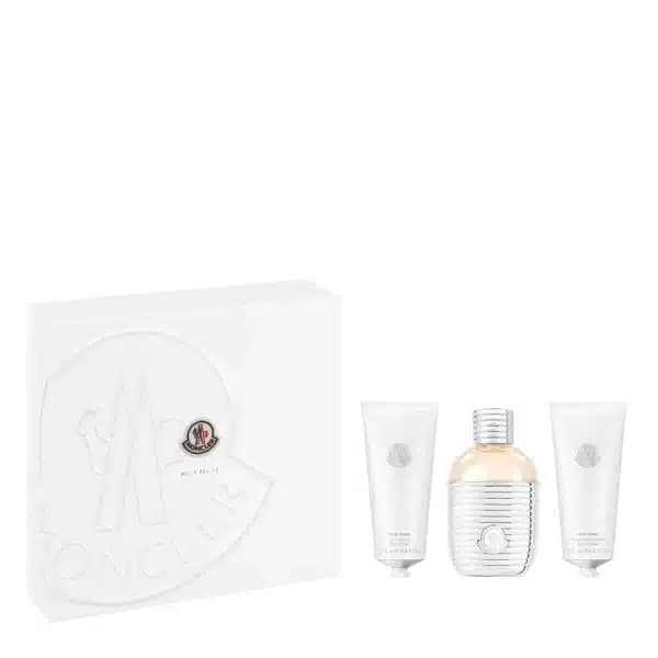 מונקלר מארז בושם לאישה אדפ 100מ”ל + ג’ל רחצה 100מ”ל + קרם גוף 100מ”ל MONCLER SET POUR FEMME EDP 100ML + SHOWER GEL + BODY LOTION 100ML