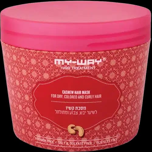 מסכה לשיער יבש, צבוע ומתולתל מסדרת 'קשיו' 500 מ"ל - מאי וואי