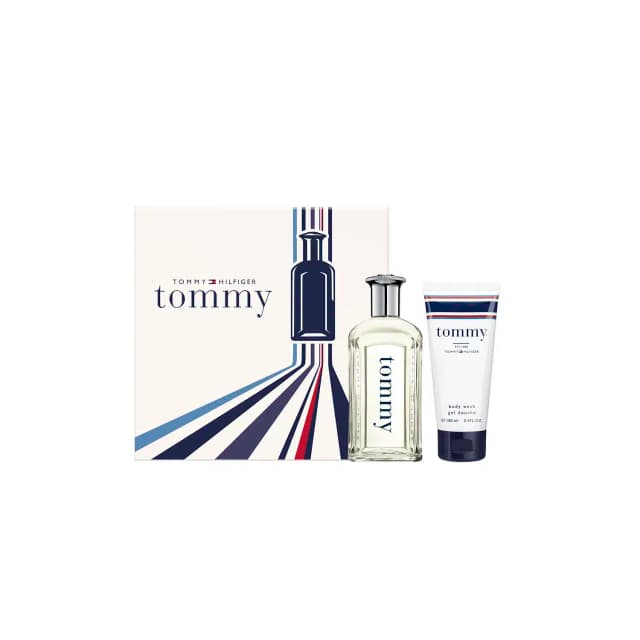 מארז טומי הילפיגר לגבר המכיל טומי הילפיגר לגבר אדט 100 מ”ל וג’ל רחצה 100מ״ל בניחוח הבושם TOMMY HILFIGER SET 2024 EDT 100ML+ BODYWASH 100ML
