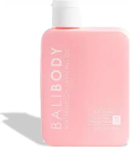 באלי בודי שמן שיזוף בניחוח אבטיח עם מקדם הגנה 15 בגודל 100מ”ל BALI BODY WATERMELON TANNING OIL SPF 15 100ML