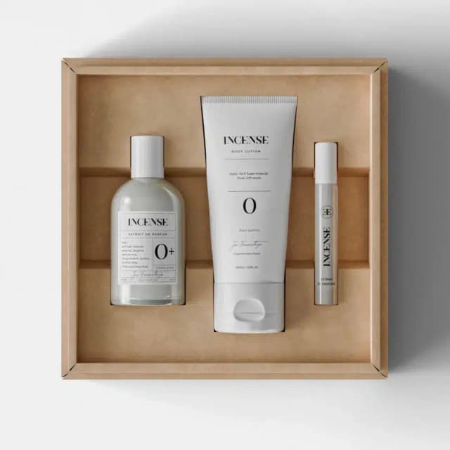 INCENSE - סט בושם מס' 0+ א.ד.פ לאישה 100 מ"ל + מוקטן 10 מ"ל + קרם גוף 200 מ"ל