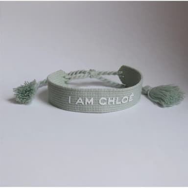 צמיד קלואה - Chloe Sign Fabric Green Bracelet Limited Editon