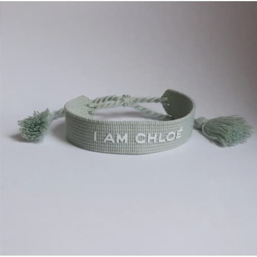 צמיד קלואה - Chloe Sign Fabric Green Bracelet Limited Editon