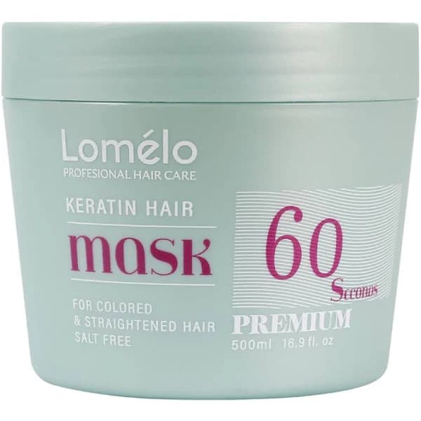 מסכת פרימיום לשיער צבוע ולאחר החלקה מסדרת '60 שניות' 500 מ"ל - לומלו