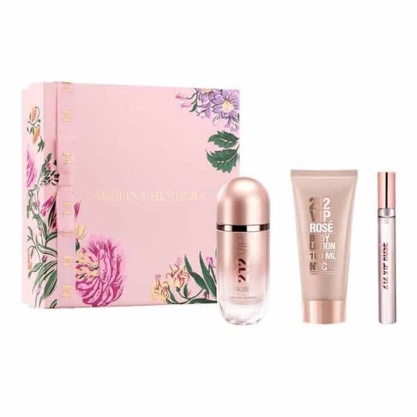 קרולינה הררה וי אי פי רוז סט אדפ 80 מל + 10 מל + קרם גוף 100 מל Carolina Herrera 212 Vip Rose For Women Set Edp 80ml + Edp 10ml + Bl 100ml‏