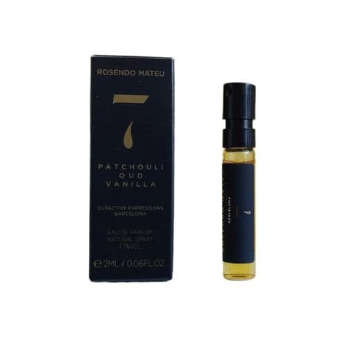 דוגמיות מס' 7 פצ'ולי אוד ונילה אדפ יוניסקס 2 מ"ל רוסנדו מטאו - Rosendo Mateu No 7 Patchouli Oud Vanilla Unisex 2ml EDP SAMPLE